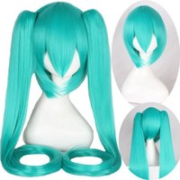 120CM Mi Ku Cosplay Wig Long Heat Resistant Synthetic Hair Clip Ponytails Halloween Party Wigs + Wig Cap