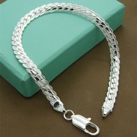 925 Sterling Silver Bracelet 5MM Braided Pattern For Women Men Fashion Chain Wedding Party Engagement Jewelry Gift