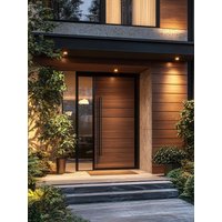 High Quality Exterior Entrance Door Cast Aluminium Front Main Door Modern Residential with Glass Pivot Security Entry Doors