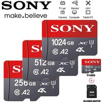 Sony Memory Card 1TB 512GB Micro SD TF 256GB 128GB U1 A1 Micro SD 64GB 100Mb Reading Speed Class 10 Flash Micro Card for Phone