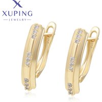 Xuping Jewelry Trendy New Copper Alloy Hoop Earrings Light Gold Color for Women Jewellery Gift X001072411