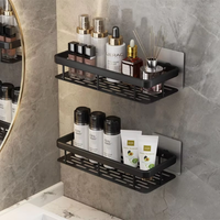 Bathroom Wall-mounted Hole-free Toilet Corner Shower Gel Storage Rack Washbasin Wall Storage Shelf Kitchen Storage Organizer