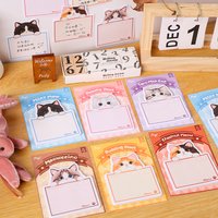 Kawai Cute Stationery Cute Kitten Notes Fun N Time Stickers Self Adhesive Messages Pads DIY Handbook Decoration Material Paper