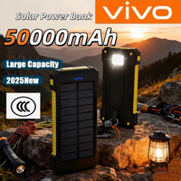 VIVO 50000mAh Solar Large Capacity 120W Ultra Fast Charging Outdoor Lighting Portable For iPhone Xiaomi Samsung External Battery