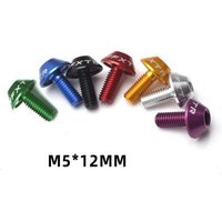 AliExpress ALLTOO 2pc Bicycle Water Bottle Cage Bolt Screws Aluminum Alloy 5x12mm Bike Cages Screw Accesso Red/Purple/Green/Blue/Gold/Silver/Black