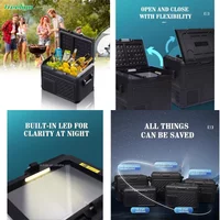 25L Solar & Electric Portable Car Cooler Box Refrigerator with Auto-Defrost App-Controlled 45W Truck Freezer for Vehicle Use