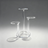 A Set Of 3 Heads Acrylic Display Stand, Used For Placing Jewelry, Collectibles, Multifunctional Display Stand For Accessories