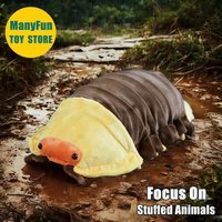 Pill Bug Plush Toy Realistic Roly poly Plushie Lifelike Woodlouse Stuffed Animal Pillbug Simulation Doll Toy Gift