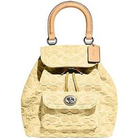 COACH Riya Fabric Backpack Medium Women's Yellow
