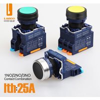 LB22SA1-P Matel /Plastic button switch 25A high current Momentary without LED 1NO1NC 2NO RED