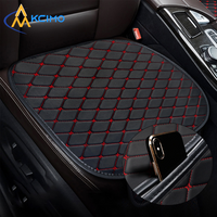 Universal Premium PU Leather Car Seat Cushion Set, Four-Season Breathable Anti-Slip Seat Protector with Storage Pocket,