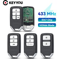 KEYYOU KR5V2X For Honda Accord Piot CR-V Civic 2016 2017 2018 2019 2020 433MHz ID47 Chip 2/3/4/5/6/7 Button Smart Remote Key Fob