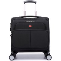 New Nylon Dark Black Men/Women Telescopic Pull Rod Travel Suitcase 20 Inches Luggage With Spinner