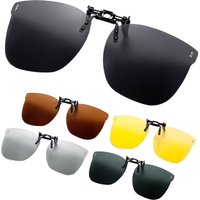 Square Shape Clip On Sunglasses Over Prescription Glasses Ultra-Light UV 400 Protection Flip Up Sun Glasses Convenient Shades