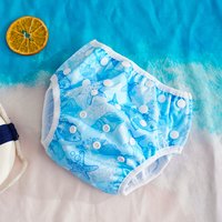 Happyflute 1 Pc Swim Diapers Baby & Toddler Snap One Size Reusable Adjustable Baby Boys' Swim Diapers for Swimming Lessons