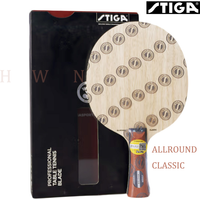 Genuine STIGA Allround Classic Table Tennis Blade 5 Ply Pure Wood Lightweight Ping Pong Blade with Great Feeling and Control