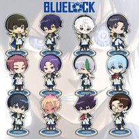 Anime Peripherals Chibi Blue Prison Cute 10cm Acrylic Stand Keychain Rin Itoshi Sae Itoshi Ryuusei Itoshi Gift for friend