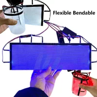 Large Rectangular Flexible Bendable Led Eyes Kits for DIY Cosplay Shine Eye Modified Mask Helmet Halloween Accessories Gifts