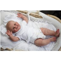 NPK 22inch Reborn Baby Doll Shaya Version Cute Toddler Boy Real 3 Month Size Lifelike Soft Touch Cuddly Toy for Ages 3-15