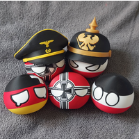 2PCS Plastic Countryballs Polandball Diameter 40mm Country Ball Germany France Russia UK Italy Doll Kawaii Cute Desk Decoration