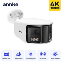 ANNKE Caméra de surveillance POE 4K 8MP double objectif 180 ° Caméra poe extérieure couleur Vision nocturne caméra de sécurité vidéo CCTV