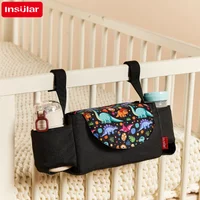 Insular Baby Diaper Bag with Milk Bottle Insulation Mummy Storage Stroller Accessories - Essential Collection for Baby Care