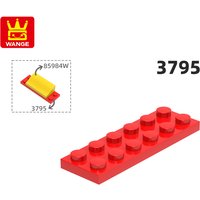 Wange 3795 100g/54PCS 2x6 Basic Compatible Small Particle Building Blocks Construction Assembly Educational Toy Bulk Gift Box