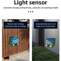 Ultrasonic Animal Repeller 20-36.5khz Two Lighting Modes Ultrasonic Squirrel Repeller Waterproof Dog Repeller for Garages Farm