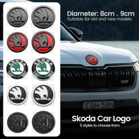 Skoda Octavia 2 3 Fabia Kamiq Kodiaq Rapid Superb Yeti Car Front Rear Emblem Sticker 80mm 90mm ABS Logo Styling for Various Mode