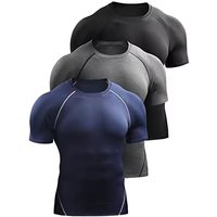 Men's Compression T-Shirt Summer Sportswear Running T shirt Elastic Quick Dry Sport Tops Tee Athletic Gym Workout T Shirts Men