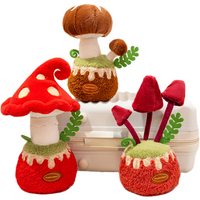 Stuffed Red Mushroom Plush Plants Toys Sofa Decor Comic Ooisonous Umbrella Mushroom Plush Toy Creative Mushroom Plushie Doll
