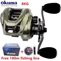 OKUMA ultra light 208G fishing reel 7.2:1 high-speed 8KG drag power water droplet wheel