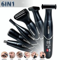 6in1 electric shaver Intimate Areas Haircut Precision Shaver Men Bikini Line Sensitive Razor Balls Eggs Pubic HairShavingTrimmer