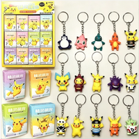24Pcs/Set New Pokemon Pikachu Kawaii Blind Box Action Figure Model Doll Keychain Pendant Ornament Toy Souvenirs Children Gift