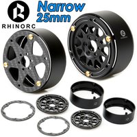 RhinoRC 25mm Narrow Carbon Fiber Aluminum 2.2 inch Pro LightWeight RC Car Crawler Wheel SCX10 Trx4 MOA RC Car Parts