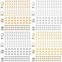 Golden Color Jewelry Making Materials Box Lobster Clasp Open jump rings Set For Handmade Findings DIY Bracelets Accessories