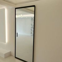 Bathroom sliding door Ghost door Trackless sliding door Mirror mirror Cloakroom