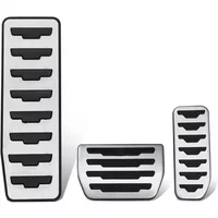 Steel Footrest Gas Brake Pedal Covers Kit For 2012-2024 Range Rover Evoque Discovery Sport Jaguar E-Pace