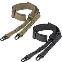 Two Points Rifle Sling with Length Adjuster Traditional Sling with QD Metal Hook for Outdoor AR AK Gun Sling Shoulder Straps