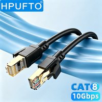 Cat 8 Ethernet Cable 40Gbps 2000MHz SFTP Outdoor&Indoor RJ45 High Speed Shielded Internet Network Patch Cable Lan Cord Cat8