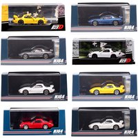 1/64 Scale Mazda RX7 FC3S FD3S Red Suns Efini RX-7 Type A RS Spirit R Bathurst Car Model Diecast Toy Vehicles Hobby Japan HJ64