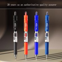 M&G einziehbarer Gelstift, 0,5 mm, Schwarz/Blau/Rot, weicher Griff, schnell trocknende Tinte, beleuchtbar, hochwertiger Signature-Stift, ideal für Stu