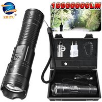 High Strong Power Led Flashlights Tactical Flash Light Torch Ultra Bright Lamp USB Charging Camping Fishing Defensa Zoom Lantern