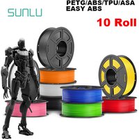 SUNLU 3D Filament PETG/ABS/EASY ABS/ASA/TPU 1.75mm 10Roll 1KG(TPU 0.5KG/Roll)3D Printer Filament for 3D Printer