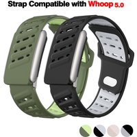 For Whoop 5.0 Watch Straps Soft-Touch Silicone Bands Compatible with WHOOP ONE Wristband Fitness Tracker Whoop Life ECG Straps