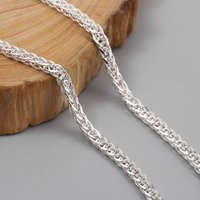 100% Original Pure 999 Fine Silver Wheat Necklace For Women Girls Long Sterling Silver Chain Certified High Quality Choker Link