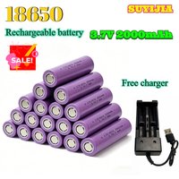 Taepiaai 18650 Lithium 3.7V 2000mAh large capacity long lasting durable rechargeable battery for flashlight electric shaver