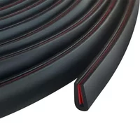 1 Piece 1M Black Self-Adhesive Rubber U-Shaped Edge Strip for Metal Sheets - Durable Sealing Strip