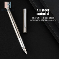 High Quality 0.38mm Extra Fine Nib Fountain Pen Stainless Steel Extremely Business Office Supplies Gift B.H