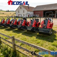 Compact 3 Wheel Skid Steer Loader CE Certified Euro 5 Strong Structure for Heavy Work